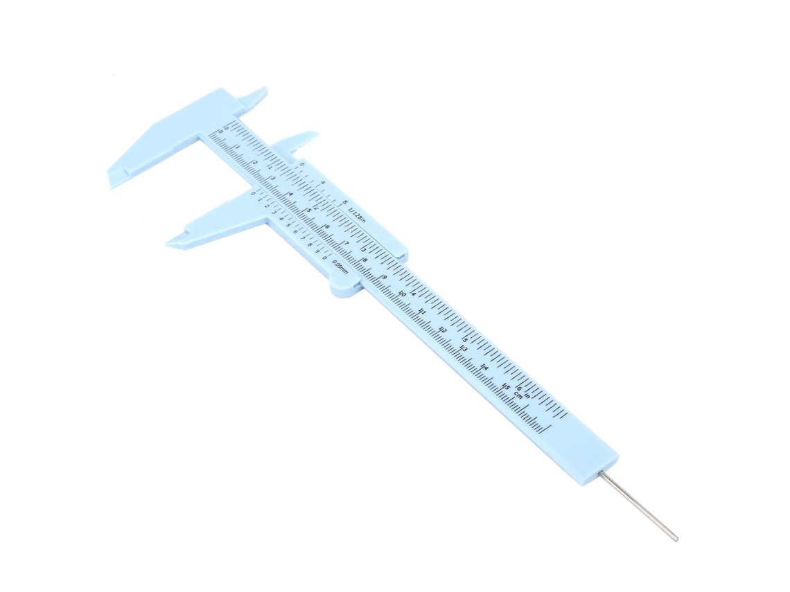 Laxiscreed Paquímetro De Plástico De Alta Precisão 150mm Com Escala Dupla, Azul Para Medições Exatas