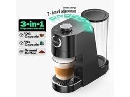 H3c 20 Bar Máquina De Café Expresso Monodose 5 Em 1 ,para Nespresso Original/dolce Gusto/lavazza Mio/lor/café Em Pó E Envelopes De Pó,branco Hibrew
