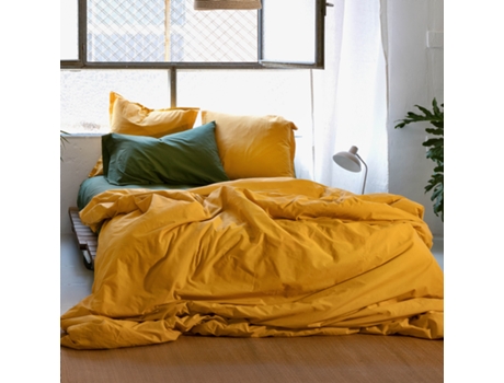 Capa de Edredão HAPPYFRIDAY Basic (240 x 220 cm - Algodão - Amarillo)