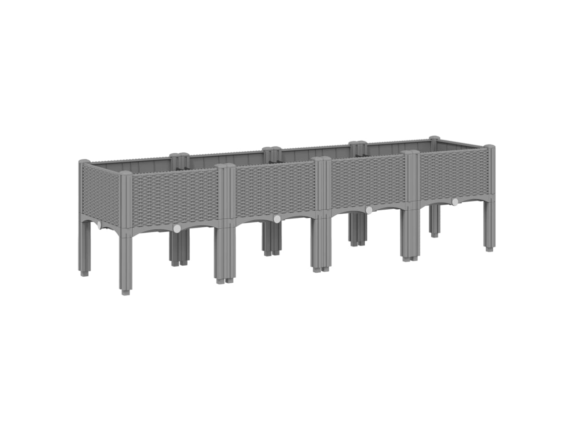 Garden Planter, Garden Planters Vidaxl Cinzeto Polipropileno (160 X 40 X 42 Cm)