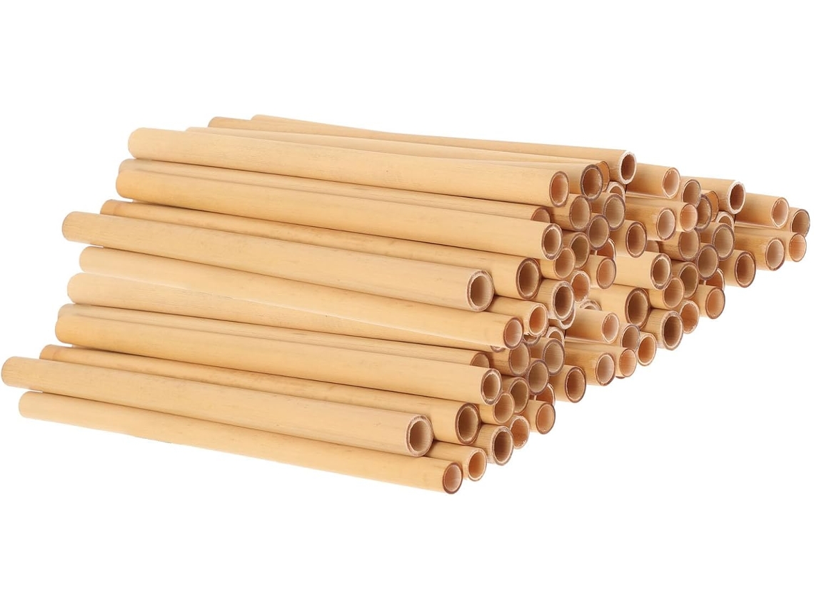50 Tubos de Junco Natural para Ninhos, Recarregáveis e com Armazenamento para Abelhas, Ideais para Uso Externo e CHABERLU