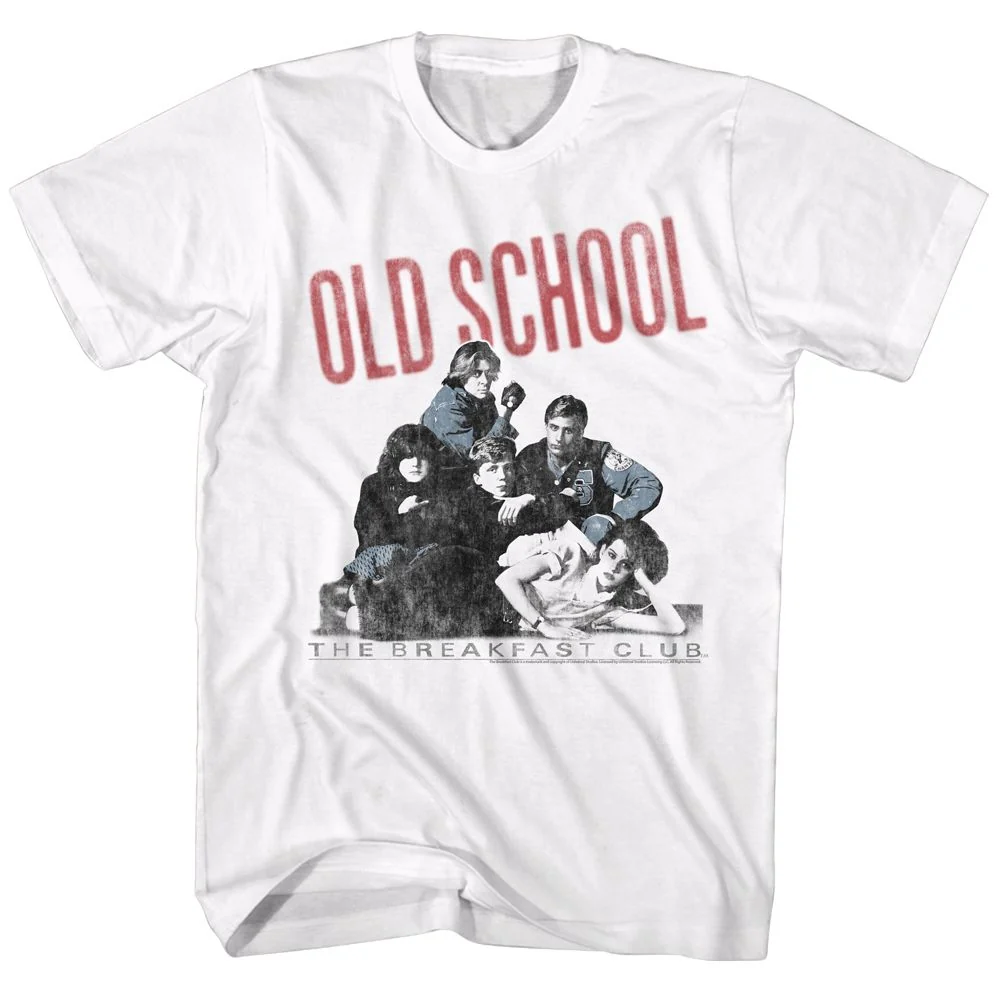 Rockinstone Breakfast Club Movie Old School White Adult T-shirt Size:xxl