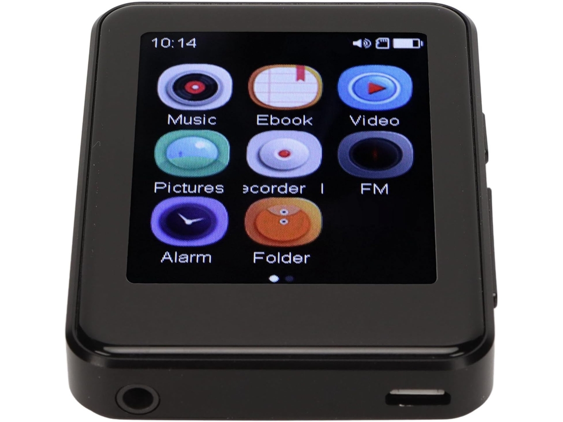 Reprodutor de MP3/MP4 com Bluetooth 5.0, tela sensível ao toque, reprodução de música sem perdas, para bateria de 2,5" (32 GB) com revestimento de zinco.