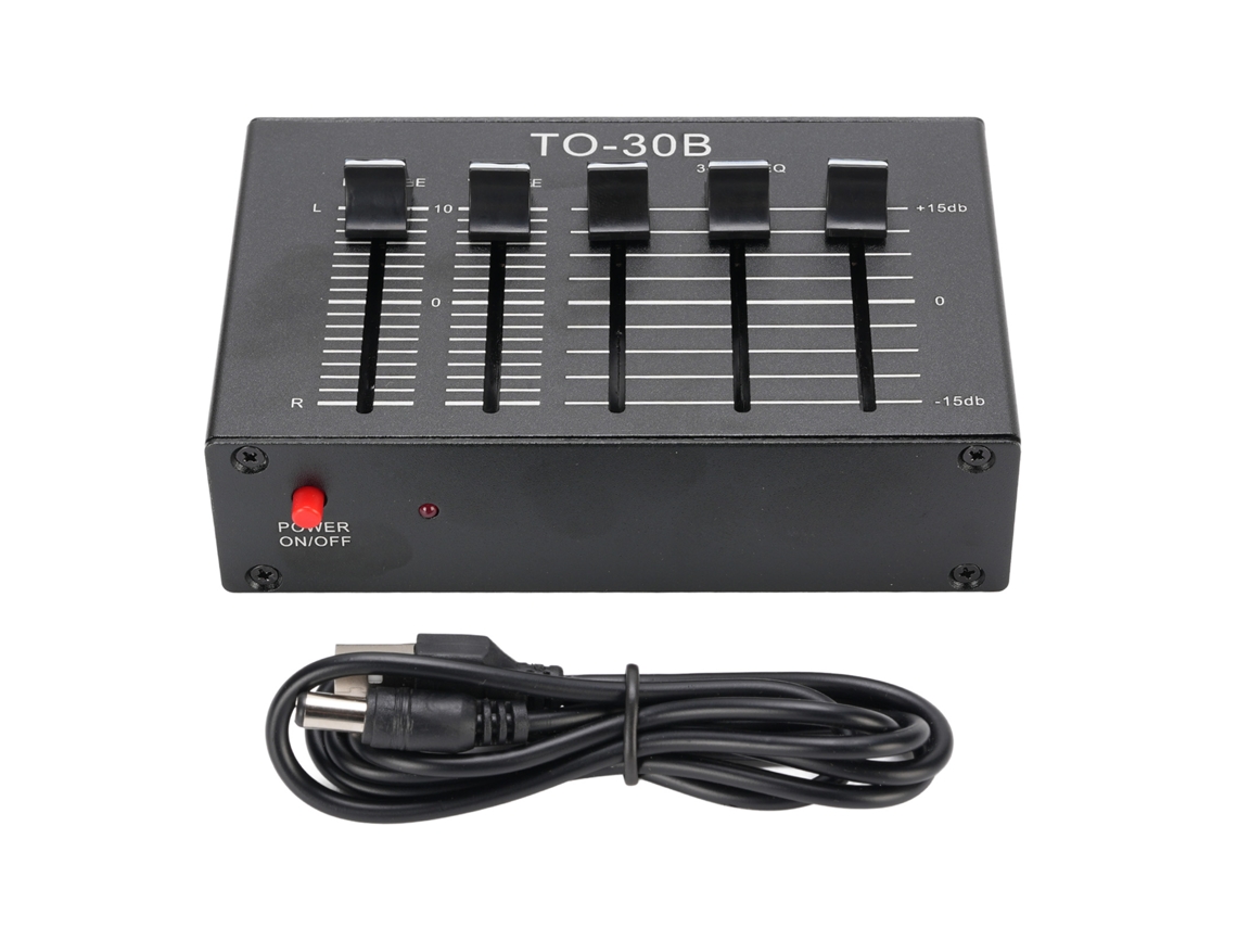 Pré amplificador digital EOOCOO com equalizador de 2 canais