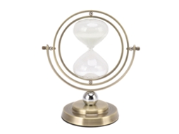 Reloj De Arena De Metal Bronce Moderno Simple 30min Arena Blanca Cronometraje Preciso Decoración Hogar