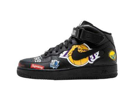 Sapatos Unissexo Supreme Air Force Nba Pele Amarelo (45.5)
