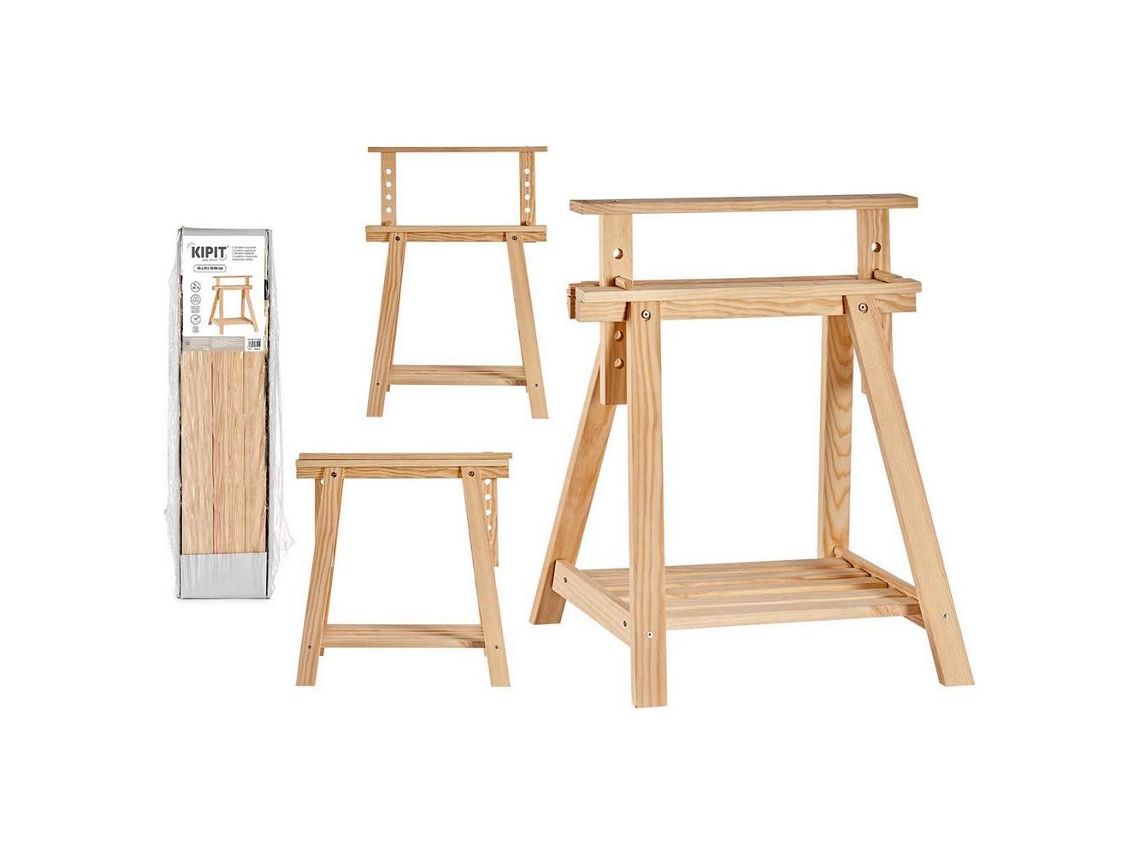 Cavalete Madeira de Pinho Natural 70 X 45 X 70 Cm