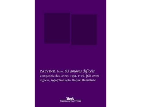 Livro Amores Dificeis,Os de Italo Calvino (Português do Brasil)