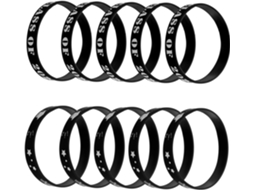 Pulseiras de Silicone Secfou 20-Pretas para Formatura Turma 2025, Essential Acessório para Festas e Rembrança Memorável