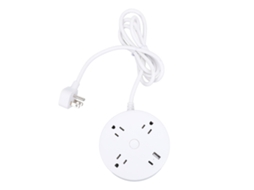 Regua de energia 5 em 1 plug plano 1,5m com USB A/C 20W, tomadas CA portátil para celular, laptop | S/MARCA