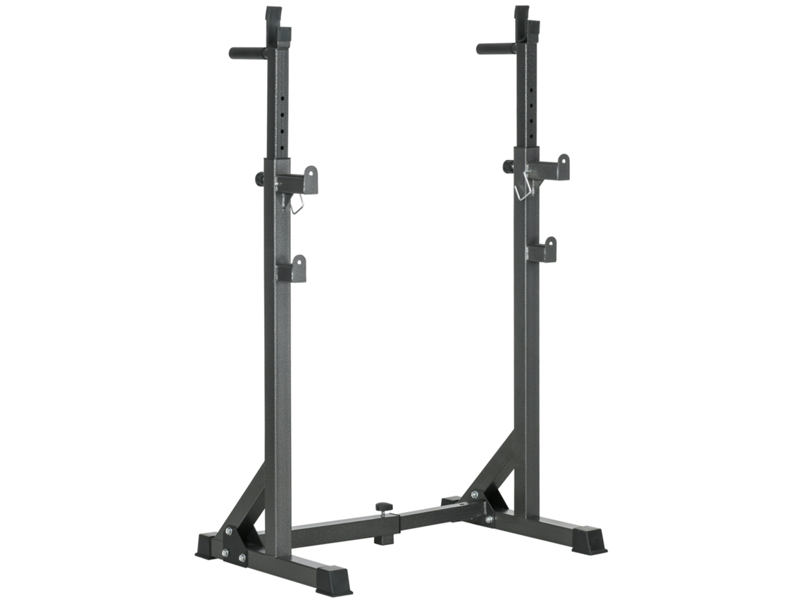 Suporte Para Barra Aço E Eva Cor Preto 60-87x65x121-158 Cm Sportnow
