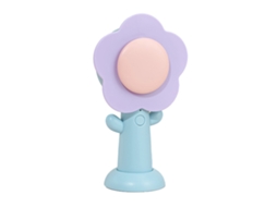 Ventilador Portátil Mini Flor Cute com Vento Forte Recarregável USB para Mesa e Viagem