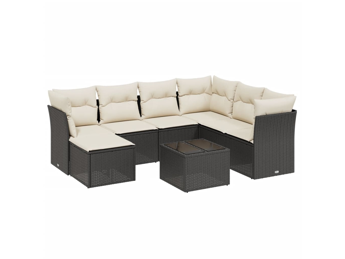 Garden Sofa Set, Garden Sofa Sets Vidaxl Preto Rattan / Vime (n/a)