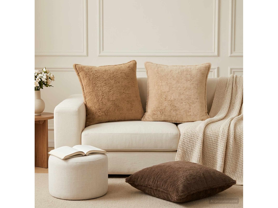 Vidaxl Capa Almofada 2 Unid. Houten Creme 55 X 55 Cm