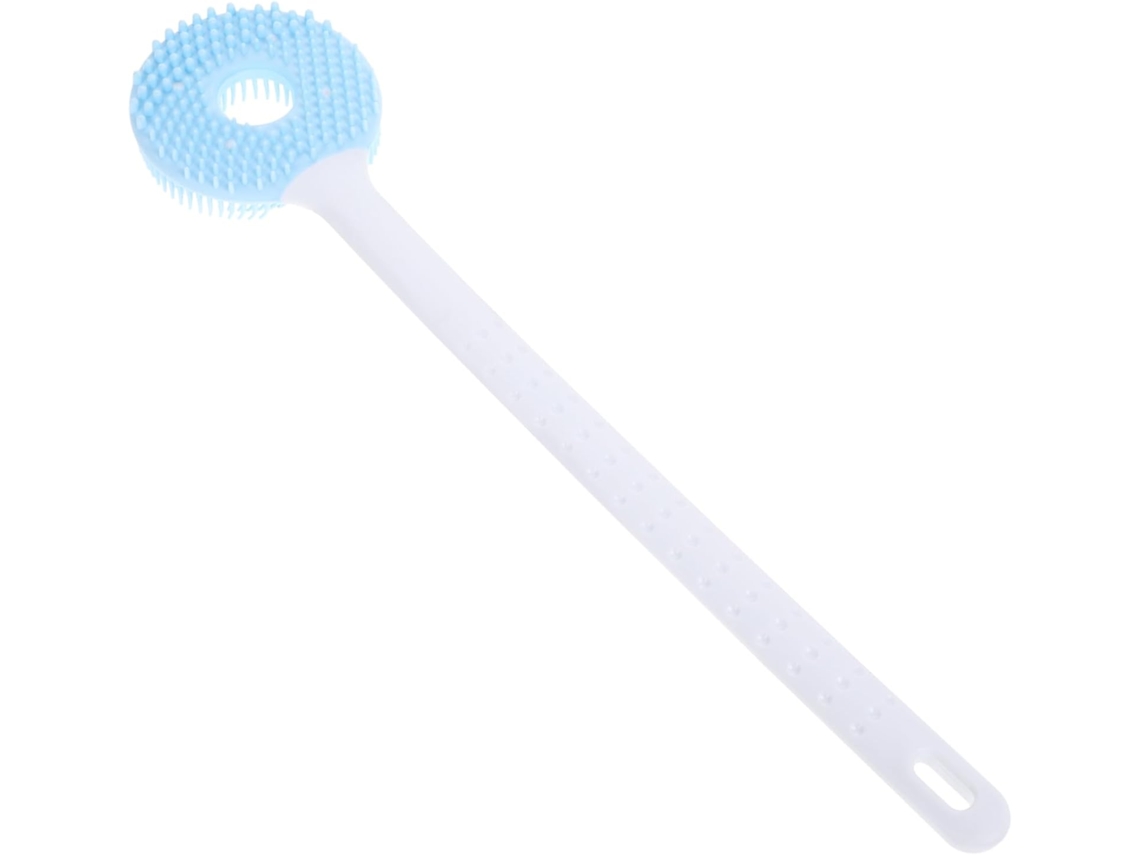 Escova De Silicone Dupla Função, Com Cabo Longo, Esfoliante, Para Costas E Corpo, Ferramenta De Massagem Para Banho