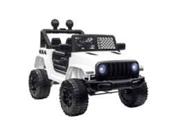 Carrinho Elétrico Infantil Off Road 12v Controle Remoto Branco 100x65x72