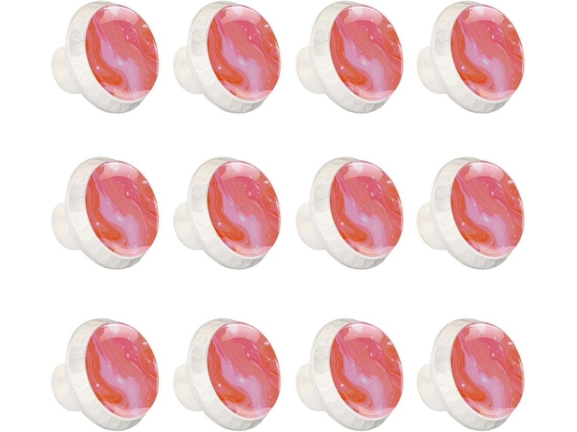 Puxadores Redondos Para Armários De Cozinha, Puxadores Para Armários E Gavetas, 12 Peças, Textura Abstrata Em Aquarela