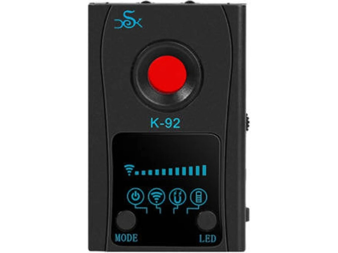 Detector GPS, scanner de câmera, microfone, mini widget espião, antiespião, detector de fio oculto Bestvite (preto)