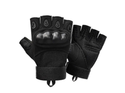 Luvas de Meio Dedo para Motociclismo, Luvas Militares para Atividades Ao Ar Livre, Luvas para Ciclismo MDUG (preto, Tamanho M)