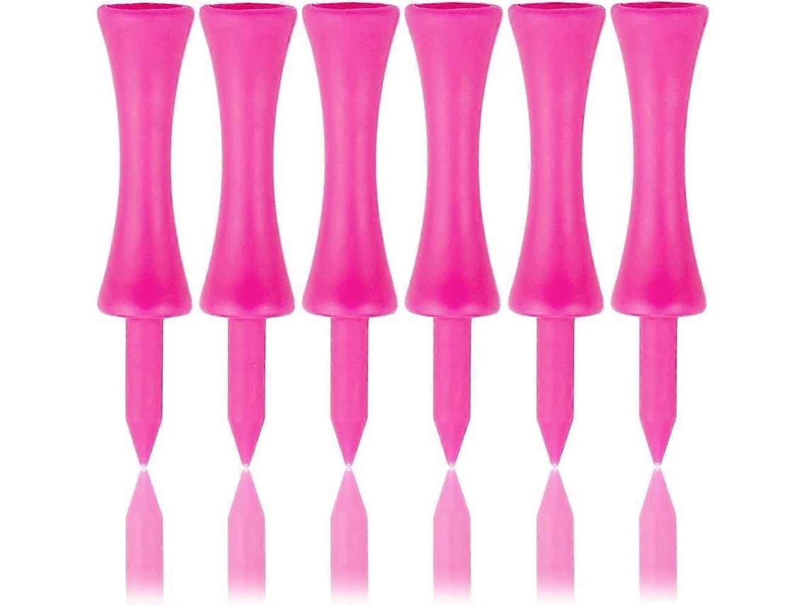 Tees De Golfe Rosa De Plástico, 57 Mm, Tees De Golfe Longos Tipo Castelo, 2 1/4 Polegadas (100 Unidades) Aquaforge (rosa)
