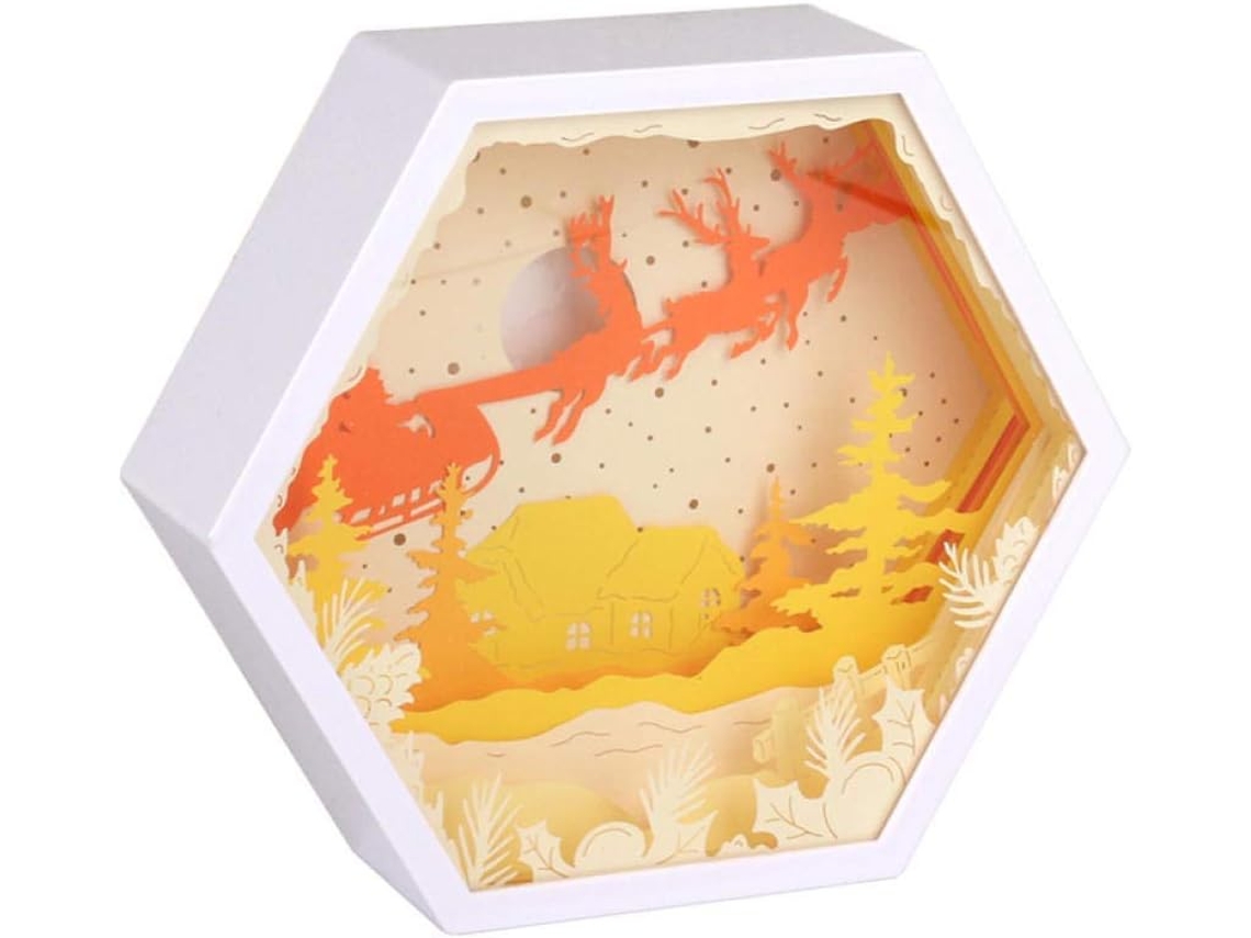 Luminária De Leitura Led, Luminária De Cabeceira Led 3d Com Luz E Sombra, Luminária De Entalhe Em Papel, Decoração