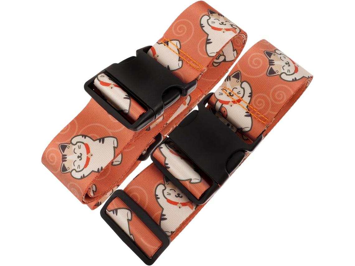Cinta De Bagagem Ciieeo Heavy Duty Em Pp Com Estampa De Gato, Acessório De Viagem Seguro Para Malas.