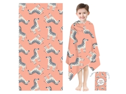 Toalha De Praia Infantil Secagem Rápida Absorvente Antiareiros, Leve E Versátil120×60cm zebraczhhmart