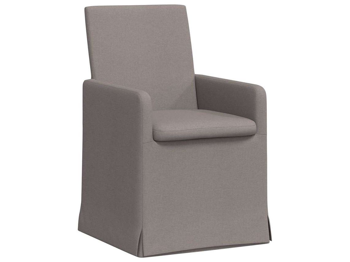 Conjunto 2 Cadeira De Jantar Vidaxl Castanho-acinzentado Tecido (57 X 67 X 95 Cm)