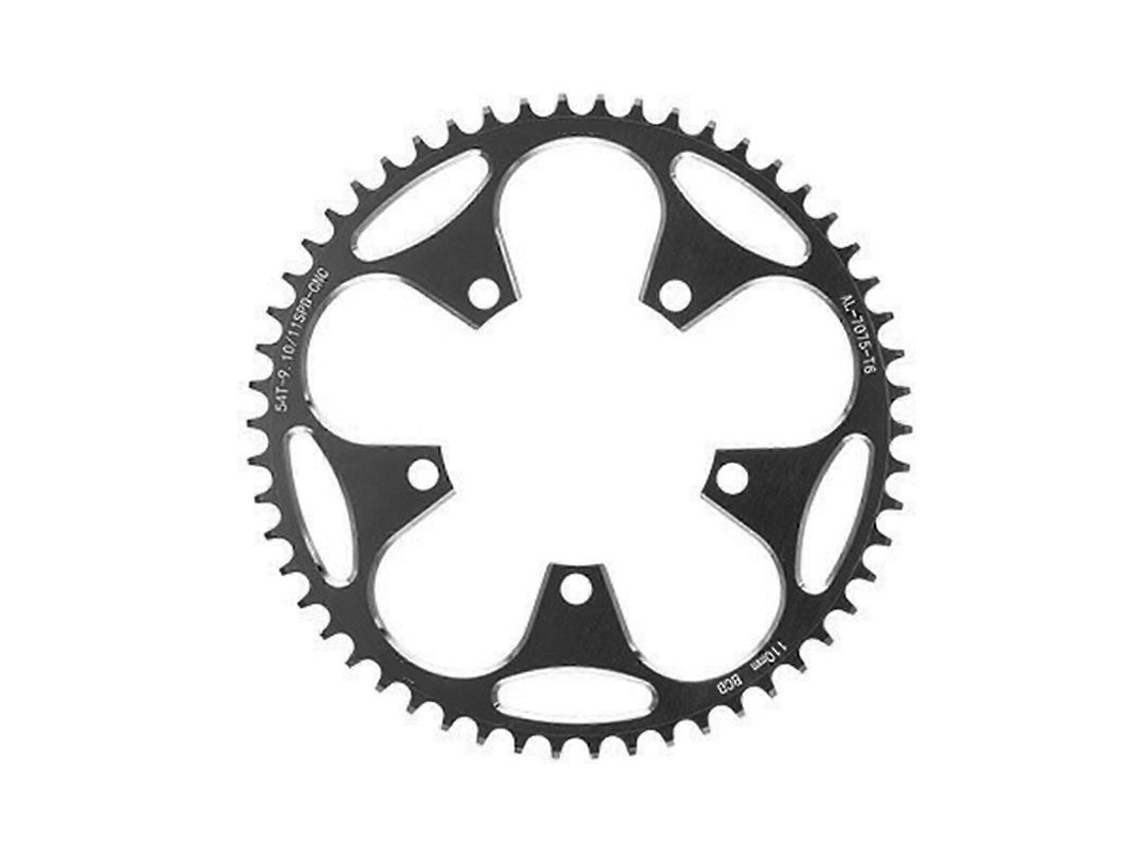 Engrenagem de Bicicleta de Montanha 5 Parafusos 110bcd/130bcd Montagem Direta 54t Preta