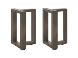 Vidaxl Pés Para Mesa De Centro Em Forma De T, 2 Peças, Preto, 38x25x(42-43) Cm, Aço