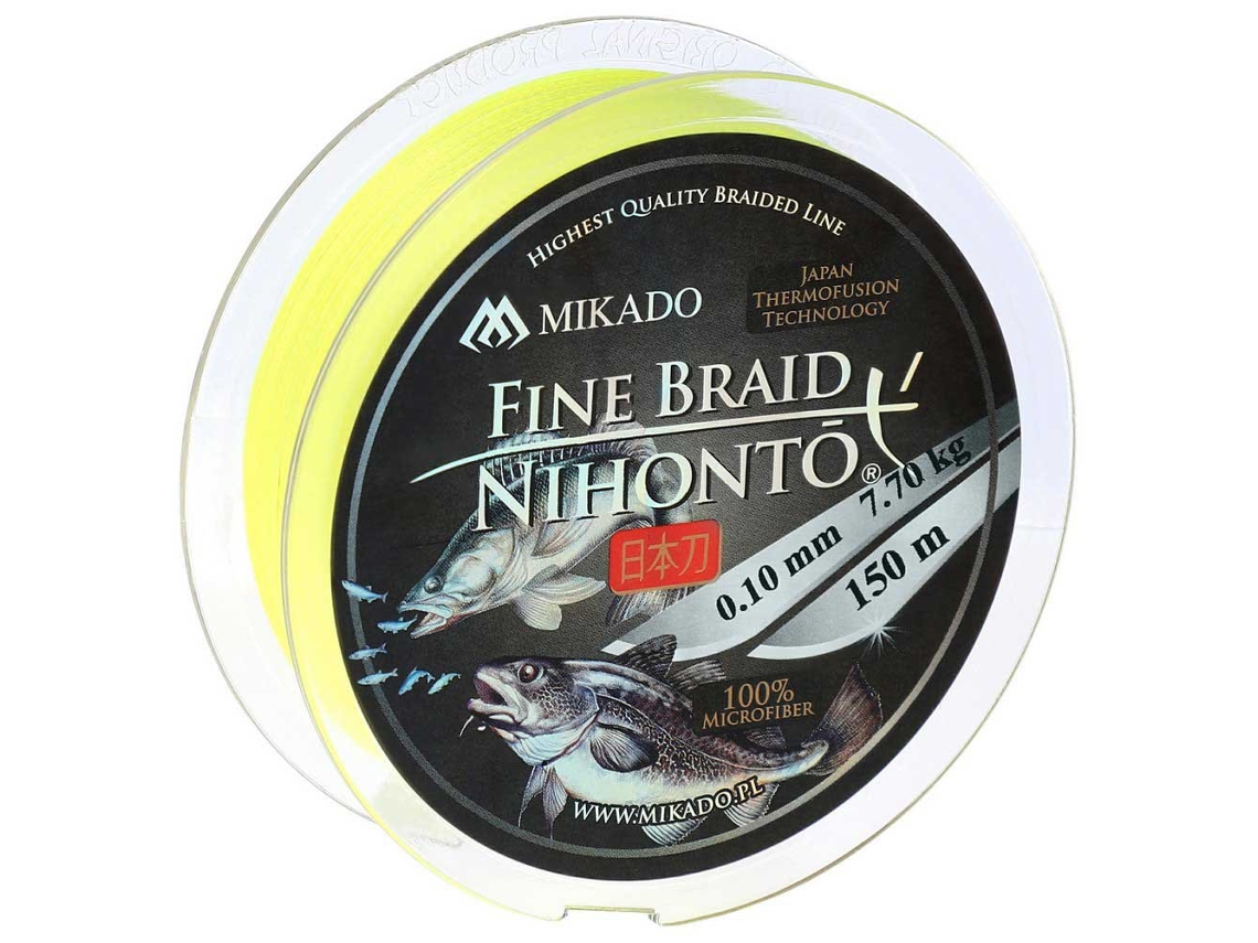 Linha Trançada Nihonto Fine 150 M Amarelo 0.060 Mmmikado