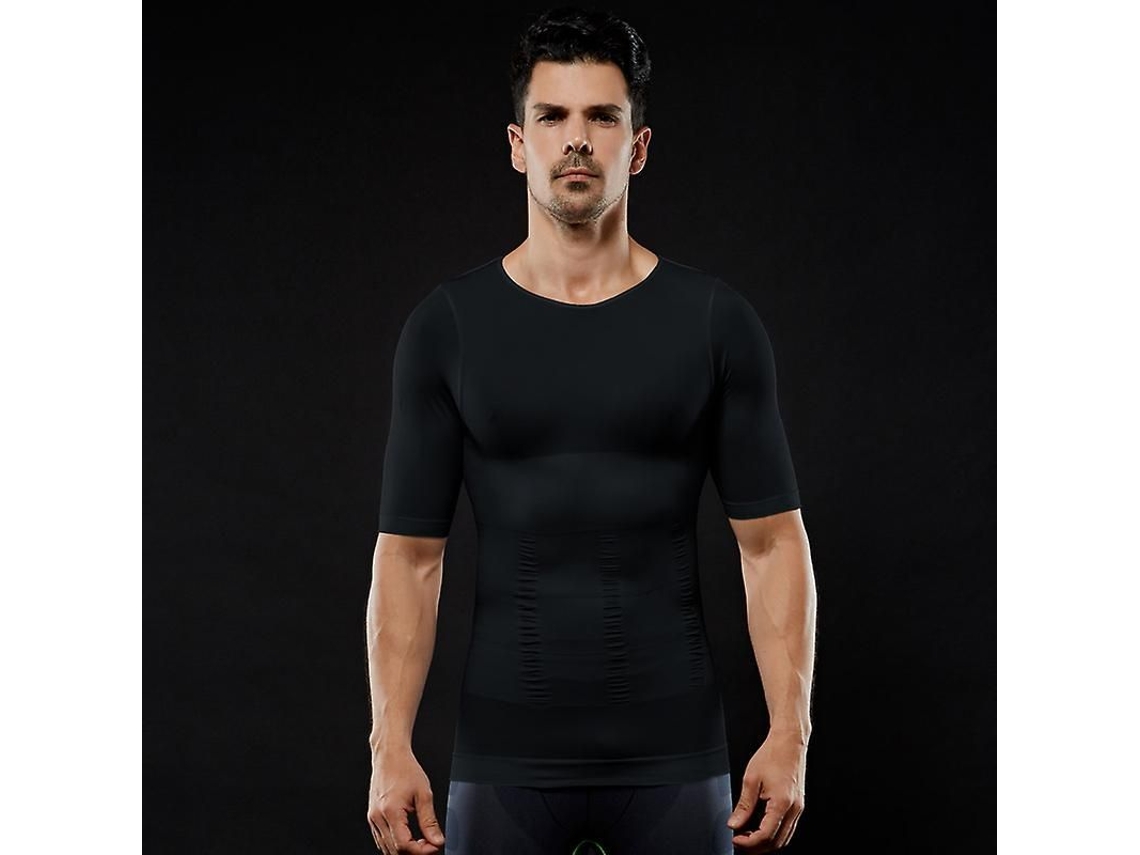 CAMISETA MOLDADORA MYSTDIY com Compressão Abdominal, Top Slimming Esportivo, Invisível e Transpirável