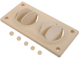Saída de ar em plástico ABS para caravanas e caminhões, ventilação uniforme.