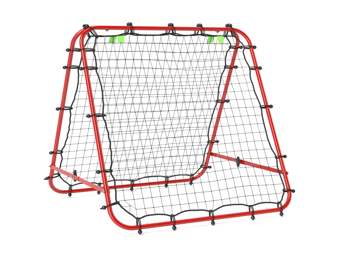 Rebote de Futebol Vermelho Medida 100x95x90cm, Estrutura de Aço com 5 Níveis Ajustáveis, Ideal para Treinos em Casa cs