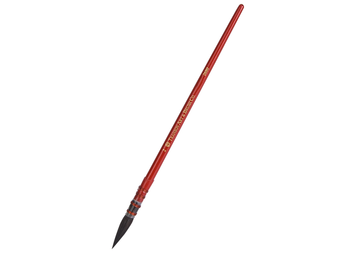 Pincel De Pelo De Ardilla Com Cabeça Redonda De Alta Qualidade Para Acuarela, Gouache E Pintura Artística Vermelho 2