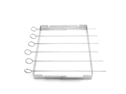 Conjunto De Espetos Para Churrasco Com Grelha Dobrável Em Aço Inoxidável Para Cozinhar Ao Ar Livre, Acampar E Fazer Piquenique.