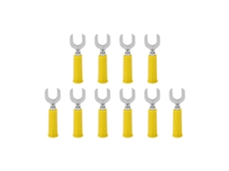 YURU 10pcs Conectores de Fio Garfo Latão Pvc Plug Banana U Type 4mm 36a para Equipamentos Eletrônicos