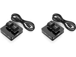 2x Mini Teclado Mecânico Programável Rgb com Macro e 2 Teclas Personalizáveis para Trabalho SFUSHOS