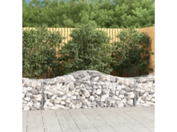 Vidaxl Cestos Gabião Arqueados 2 Pcs 200x50x60/80 Cm Ferro Galvanizado