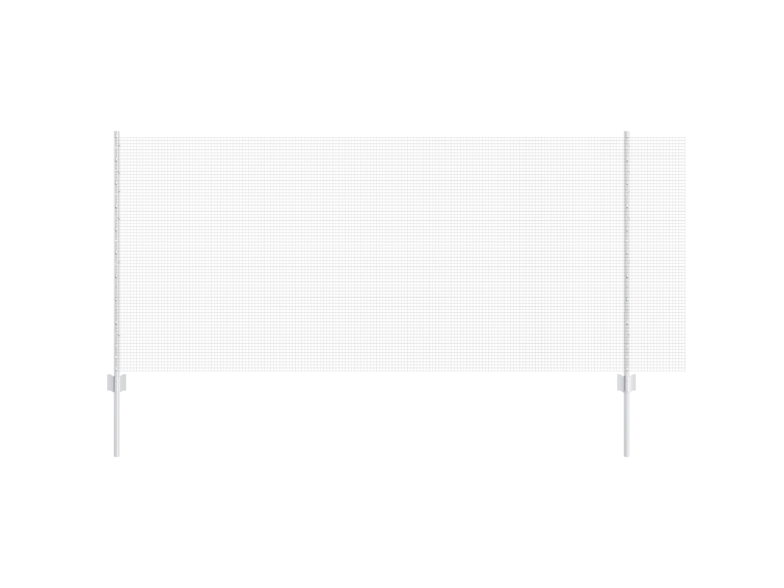 Conjunto 1 Cerca Externa Vidaxl Prateado Aço (10 X 1 M)
