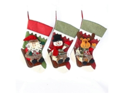 3 Meias De Natal Clássicas Para Decorar Sua Casa. Loja Olysi