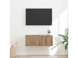 Vidaxl Armário De Tv De Parede 78,5 X 31 X 29,5 Cm Carvalho Artesanal