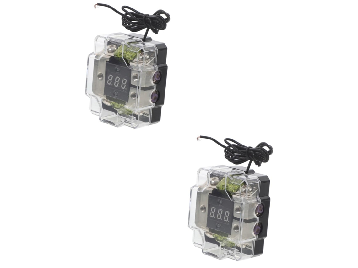 Conjunto De 2 Blocos De Fusíveis Para Amplificador De Áudio Automotivo Com Suporte Para Display Digital.