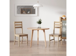 Vidaxl Cadeiras De Jantar 2 Pcs Madeira Acácia Maciça