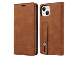 Capa De Couro Com Alça De Pulso Para Celular, Capa Para Fliphonemarrom - Iphone 12 Mini