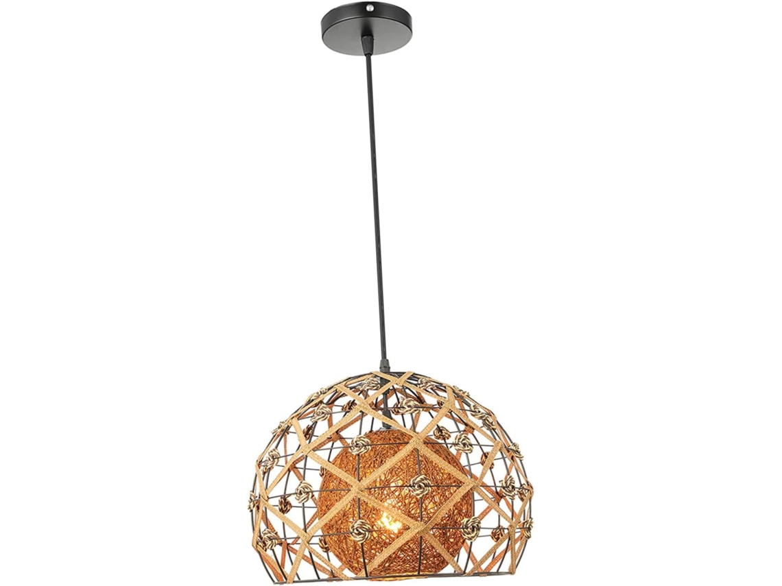 Luminária Pendente De Ferro Fácil De Instalar, Ideal Para Sala De Jantar E Quarto, Com Estilo Simples E Elegante.