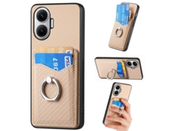 Capa Tkdaddy Para Xiaomi Redmi Turbo 4 Pro 5g Com Compartimentos Para Cartões E Suporte De Anel, Cor Damasco