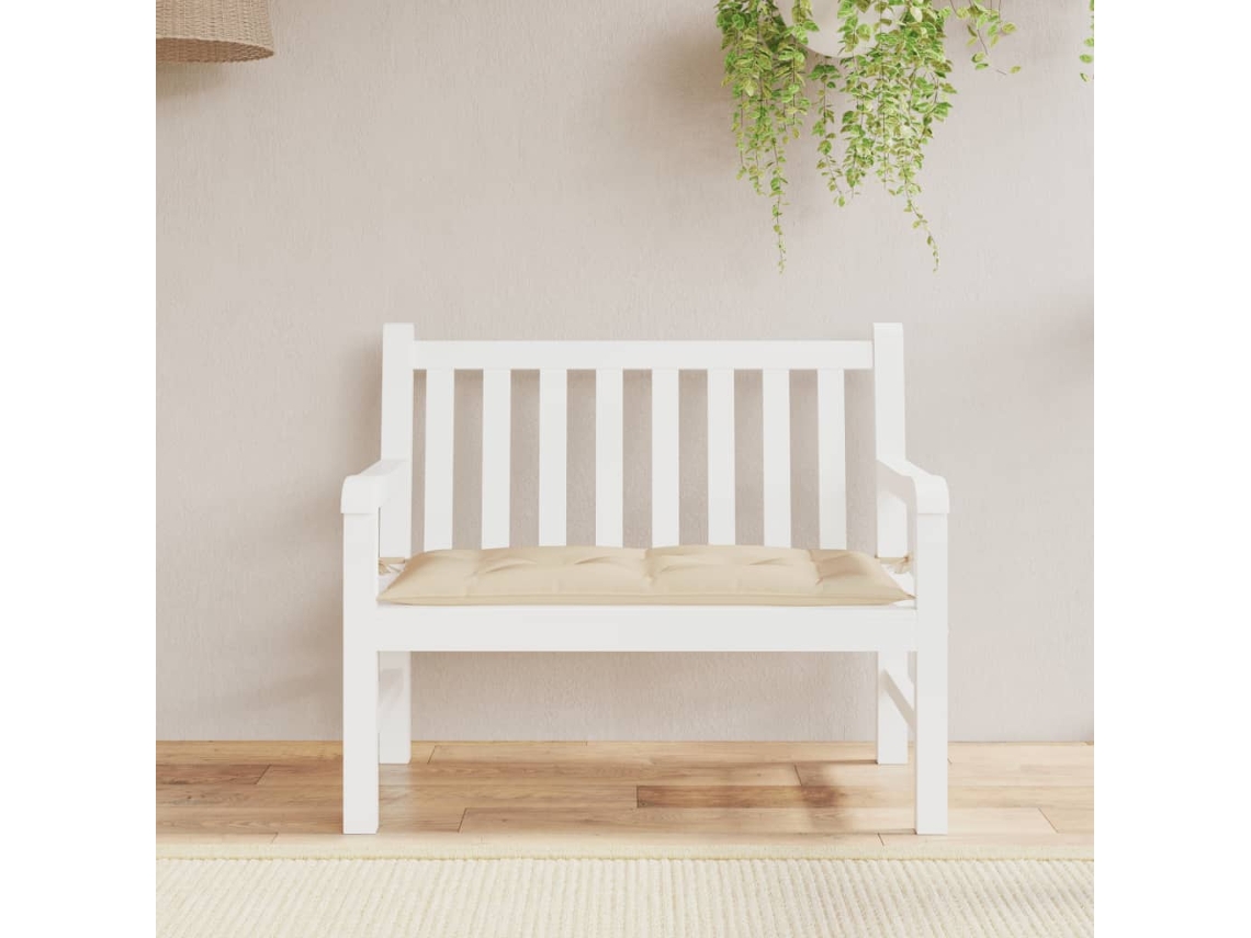 Vidaxl Almofadão P/ Banco De Jardim 110x50x7 Cm Tecido Bege