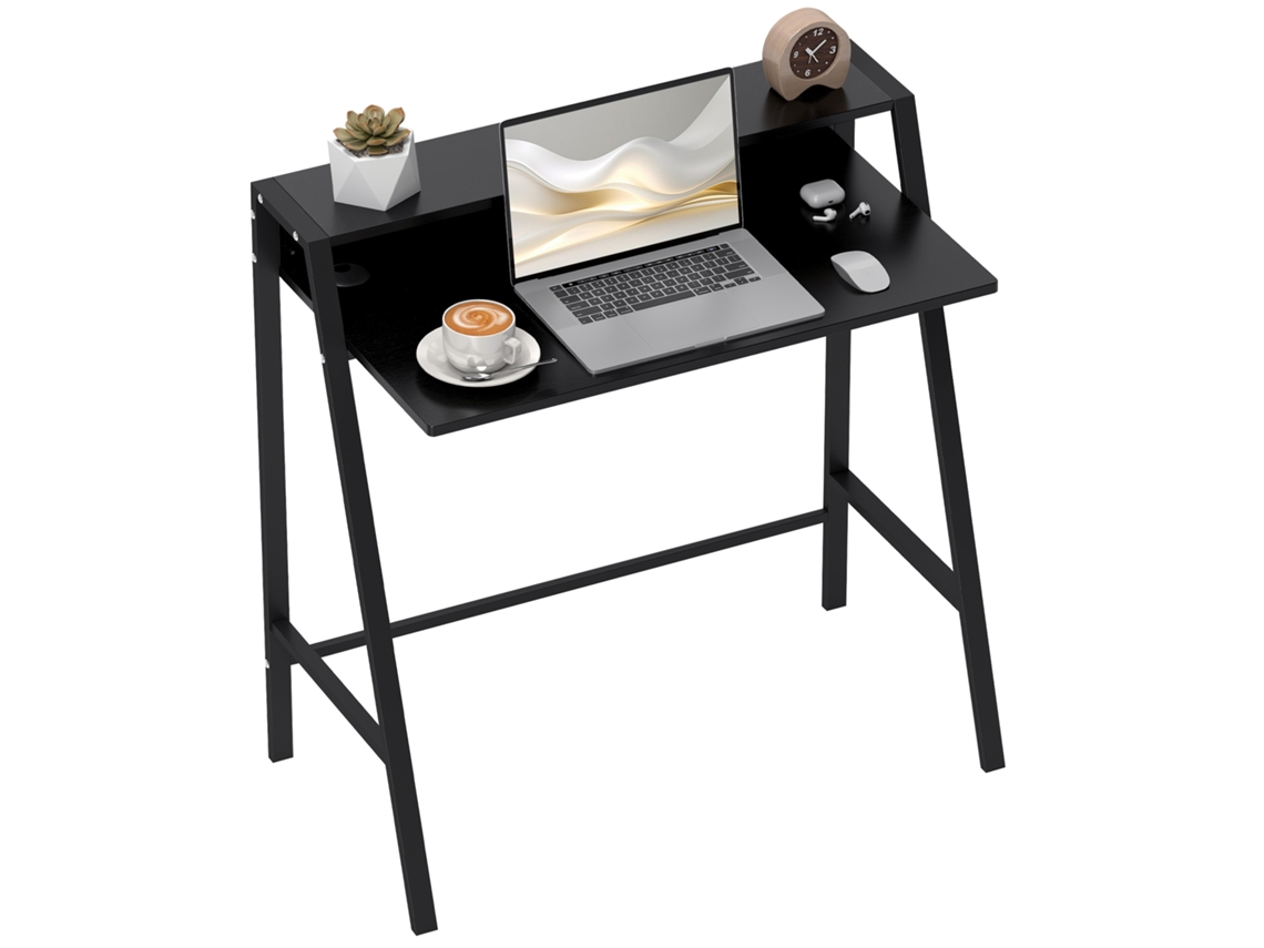 Mesa Computador Armazenamento Gerenciamento Cabos 84x45x85 Preta