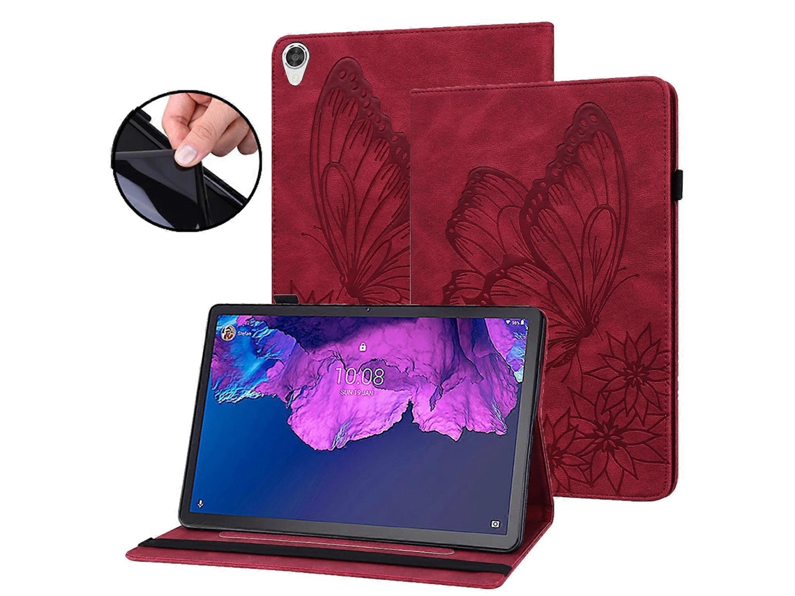 Capa de couro Webake com design de borboleta grande para tablet Lenovo Tab P11